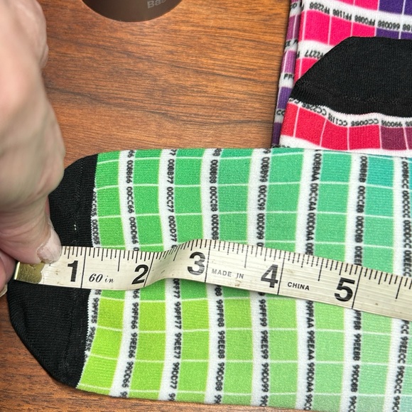 A rainbow for your feet! Pantone color chips knee socks Hand crafted OS -PMS - Picture 6 of 15